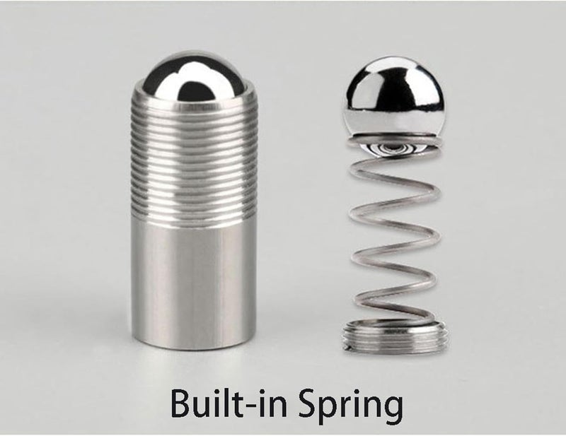 SEIWEI 1 Pcs Closet Door Ball Spring Catch Replacement Drive In Ball Catch Adjustable Door Hardware Door Ball Latch with Strike Plate (Steel) - Image 2